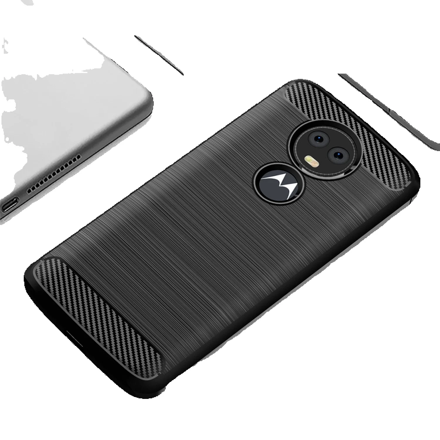 Silicone Case Moto E5 Plus Play Cruise Shockproof Back Cover For Motorola E5 Supra E5+ Carbon Fiber Cases Coque Fundas