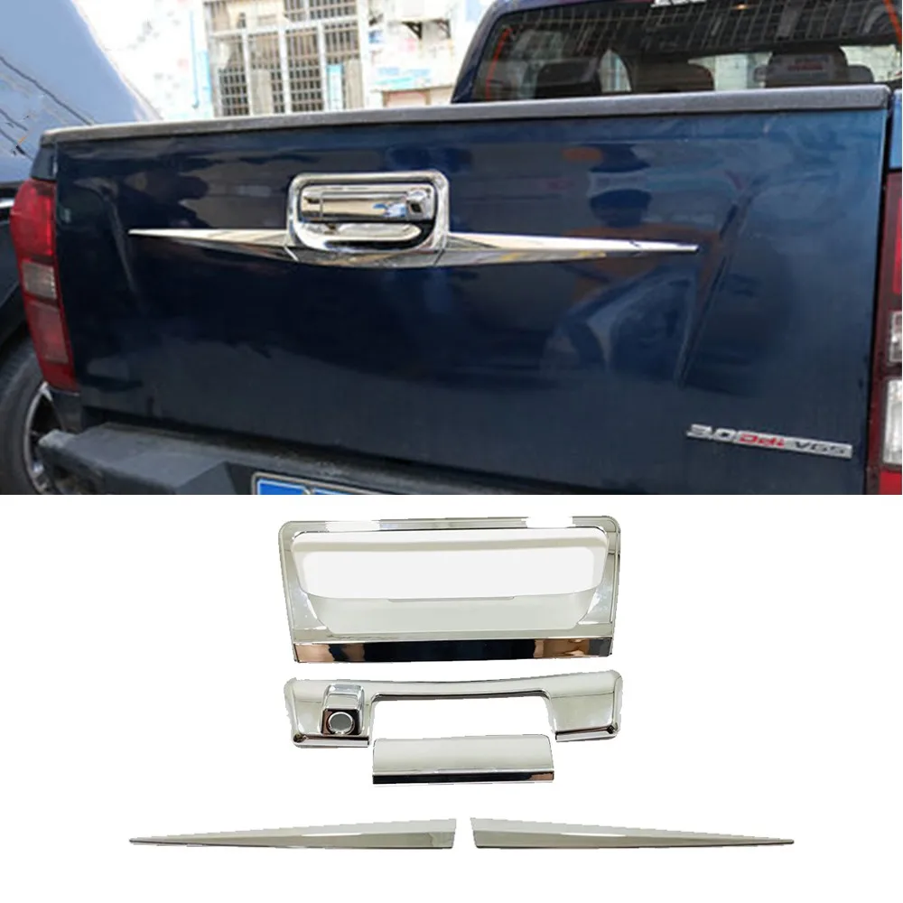 For Isuzu D-MAX DMAX 2021 2022 2023 Accessories Car Rear Tail Door Handle Protector Sticker Cover Door Handle Catch Protection