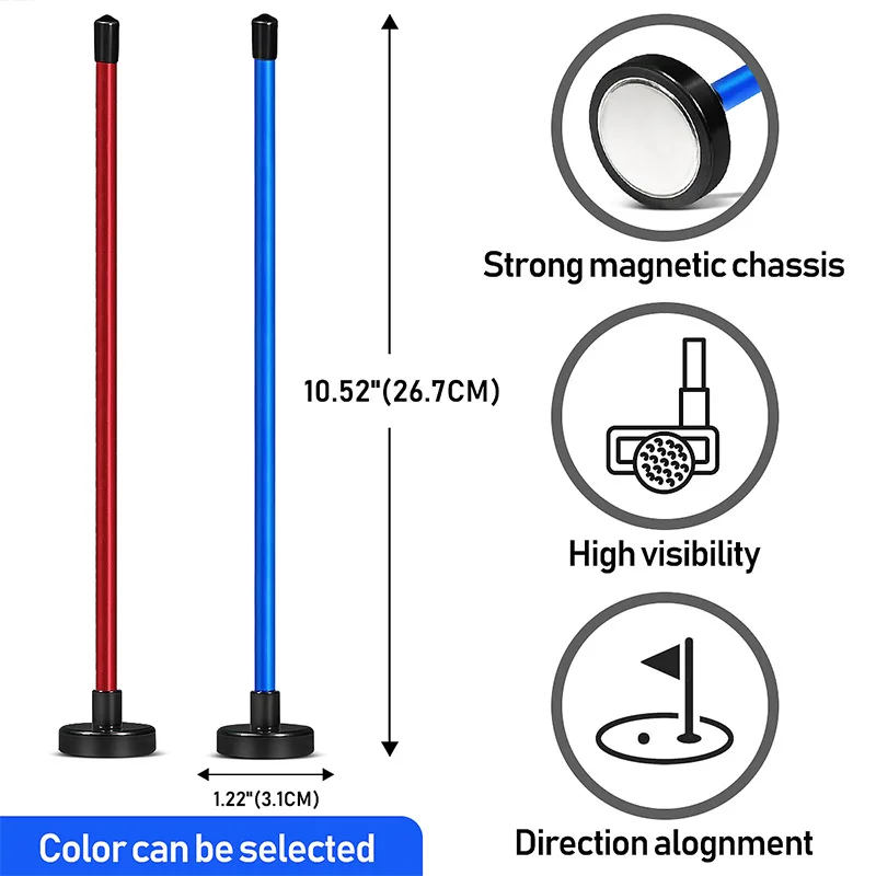 Golf Magnetic Direction Alignment Rods Stick Indicator Golf Swing Training Aids Golf Club Calibration Auxiliary Practice