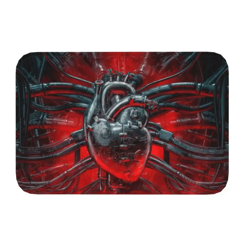 Heart Of The Gamer Front Door Floor Entrance Mats Outdoor Steampunk Computer Hacker Game Kitchen Bath Doormat Balcony Carpet Rug