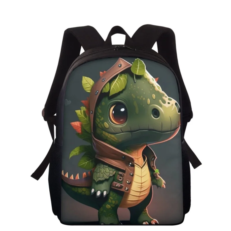 Mochila con estampado de dinosaurio de dibujos animados para niños, mochila escolar para adolescentes, bolsa de libros para estudiantes