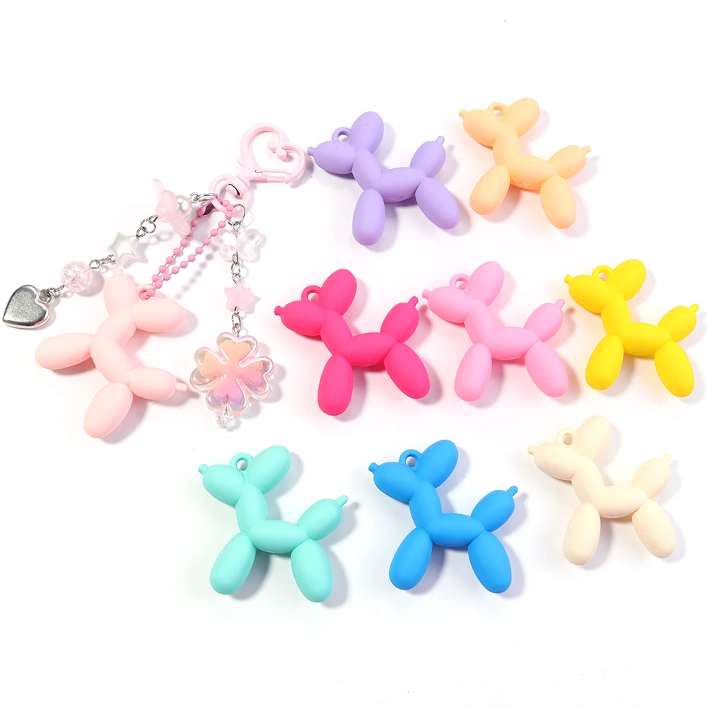 5 stücke Europäischen Beliebte Bunte Hund Acryl Charms Nette Ohrring Schlüsselbund Anhänger Diy Schmuck Machen
