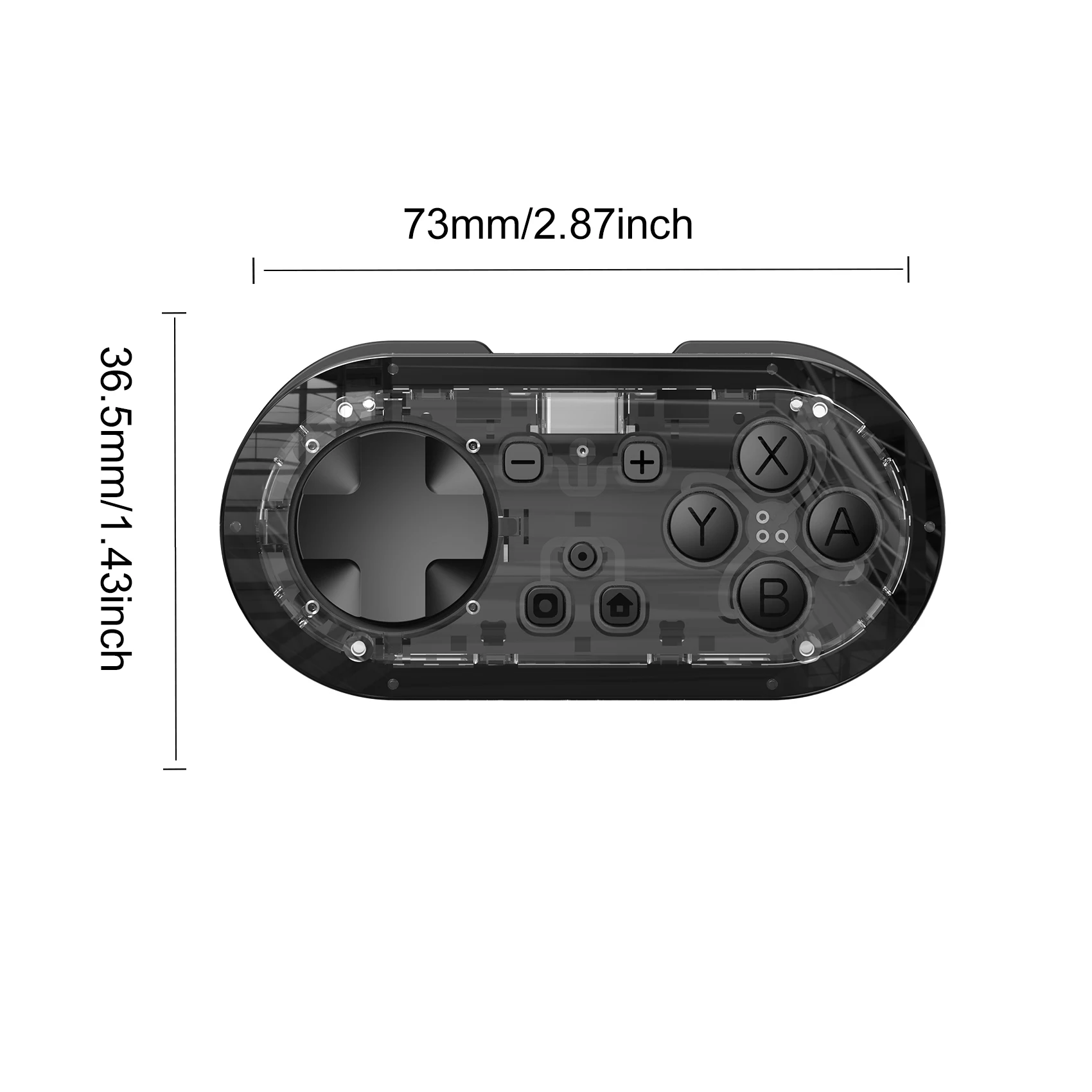 LinYuvo-Chaveiro Luz de Meteoro, Mini Controlador Sem Fio para Switch, Lite, OLED, Windows, Android, MacOS, Tamanho com Luzes LED