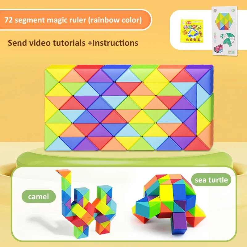 Transformable 3D Puzzle Cube - Fidget Toy Kids, Educational & Fun