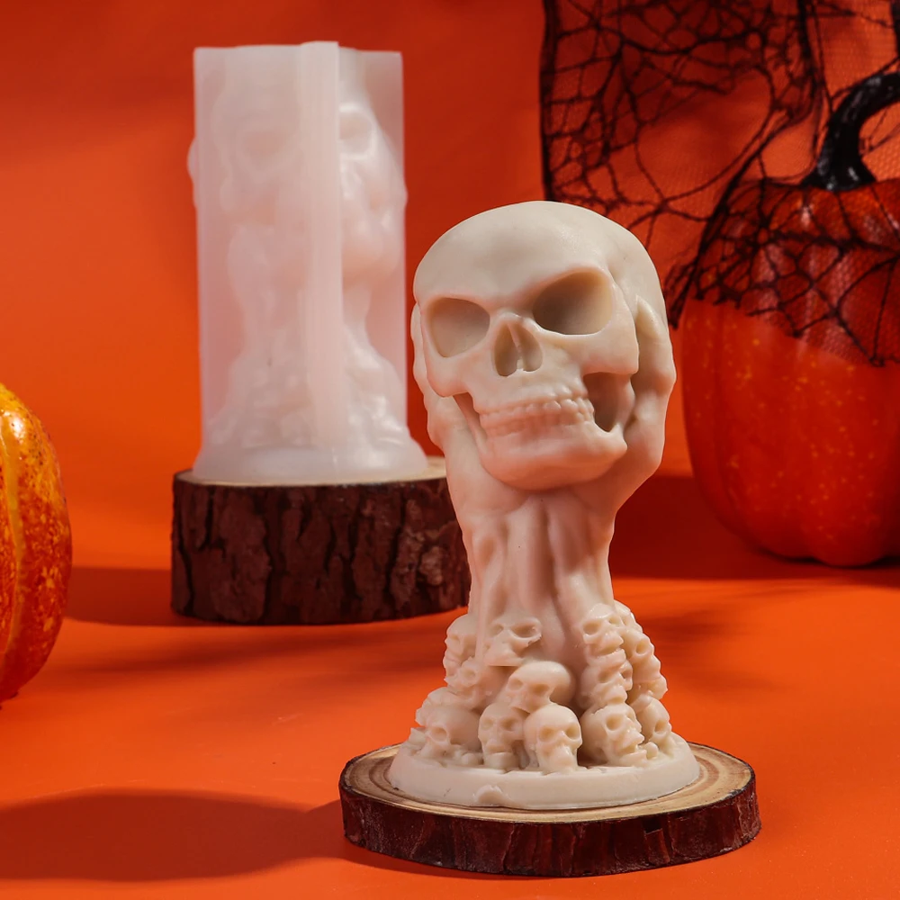 

Halloween Skeleton Candle Silicone Mold Handmade Skull Abstract Craft Aromathic Candle Plaster Resin Mould Halloween Decor Gifts