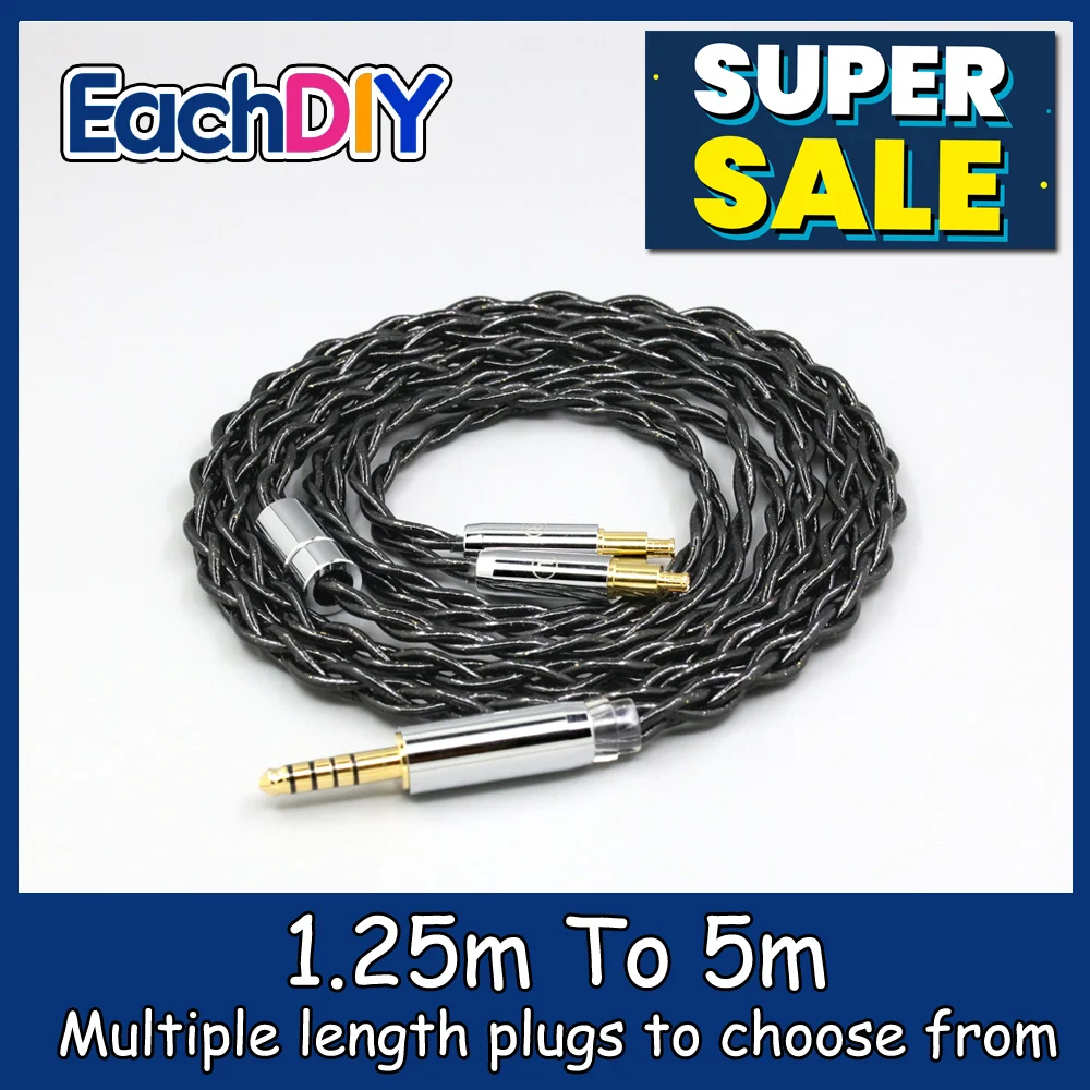 

99% Pure Silver Palladium Graphene Floating Gold Cable For Audio Technica ATH-AP2000Ti ATH-WP900 LN008349