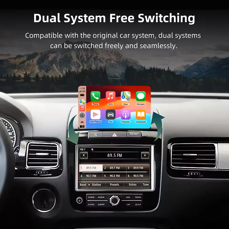 وحدة تعديل السيارات اللاسلكية الجديدة Carplay Android لـ Volkswagen RNS 850 Touareg 2010-2018 تدعم وظائف السيارة VW OEM #3