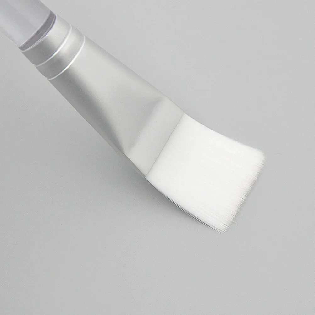 3개입 투명 크리스탈 핸들 페이스 마스크 브러시 긴 매끄러운 적용용 얼굴 세럼 필링 스킨케어 전문가용 가정용