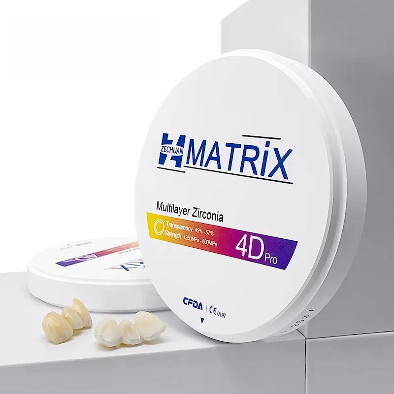 Matrix 4D PRO Dentistry Lab Multilayer Zirconia Block Disc For CAD CAM Vita 16 Colors 98mm Dental Dentist Lab Material