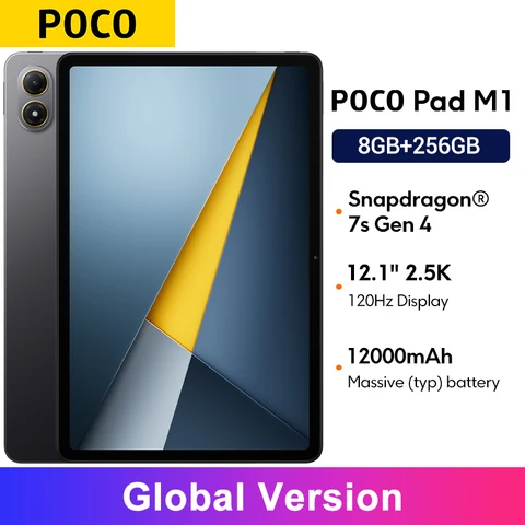 Планшет Poco Pad M1, 12.1", 8/256ГБ, Wi-Fi, Android