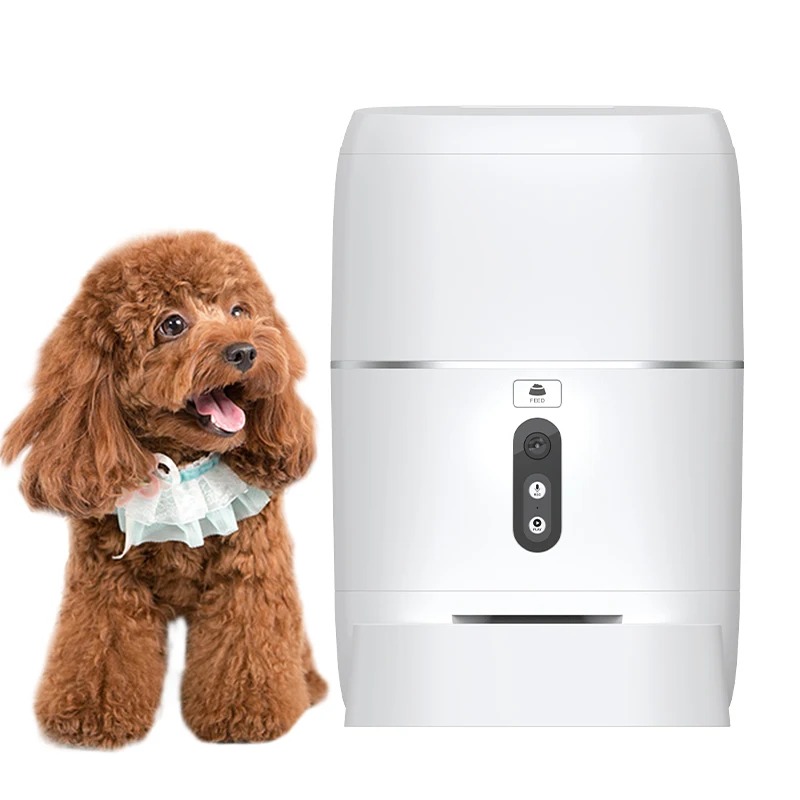 

OEM Wifi Video Timer Feeder Dog Food Feeder 4L Capacity Automatic Pet Feeder