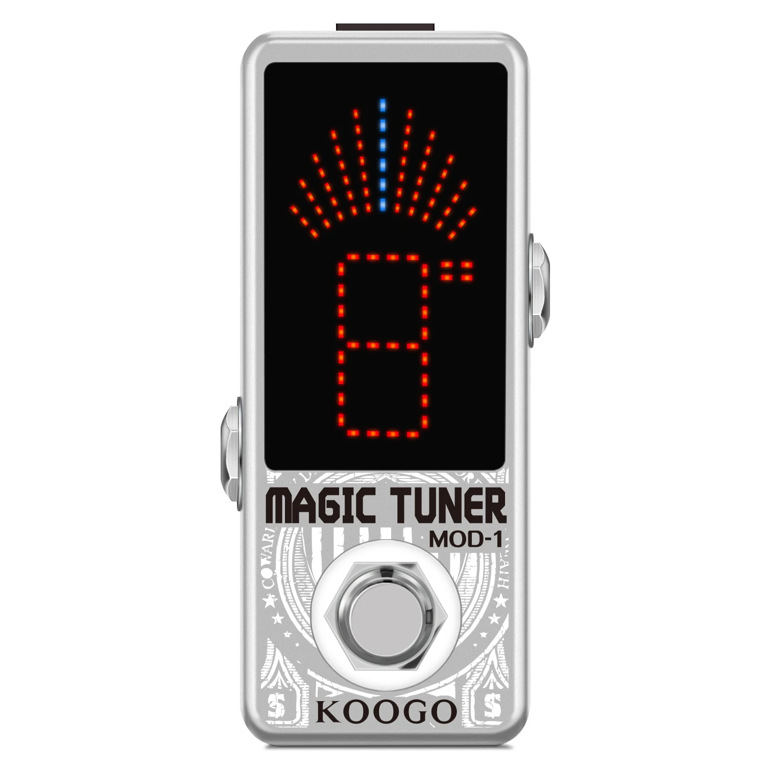 Koogo-Guitar Tuner Pedal High Precision Electric Guitar Bass Afinador  Effector Accurate ± 1 Cent Mini Size True Bypass MOD-1