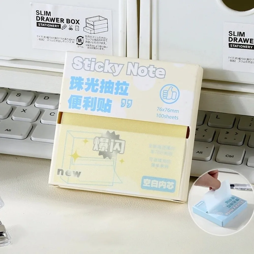 Pull Out Design Sticky Notes Macaron Color Translucent Memo Pad Paper DIY Korean Style Planner Sticker Office School Stationery