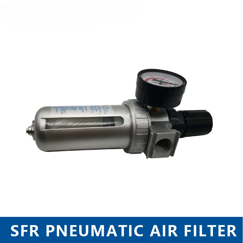 SFR-200 1/4 SFR-300 3/8 SFR-400 1/2 Air Regulator Filter Regulator Air Compressor Moisture Water Oil Lubricator Trapulator Valve