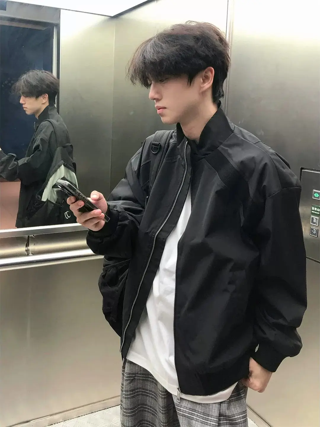 American Style Pilot Jacket Men's Loose Outerwear Trendy Cleanfit Handsome Baseball Vest Autumn Fashion Stand Collar Coat
