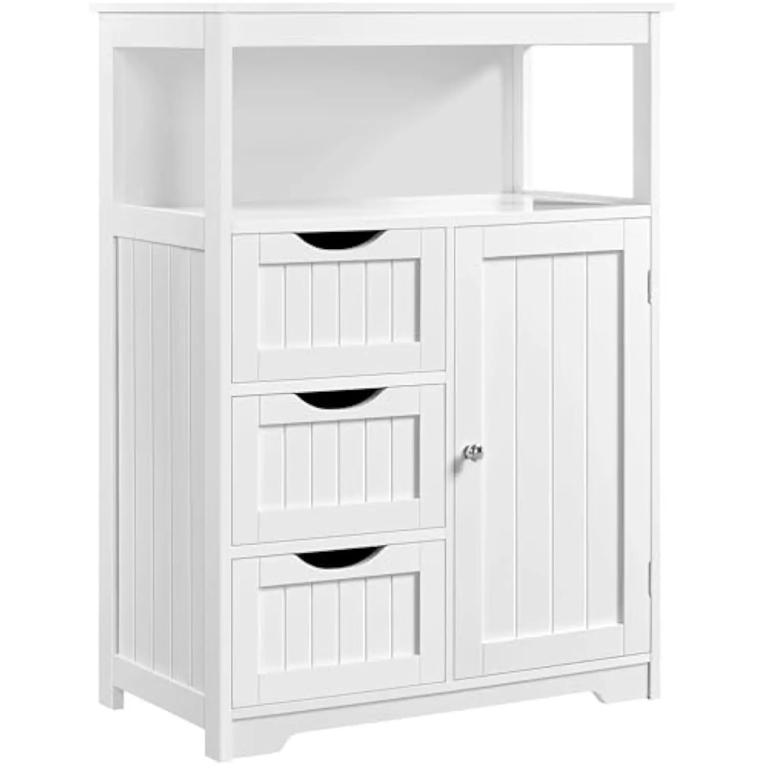 

Bathroom Storage Cabinet Bathroom Floor Cabinet Freestanding Bathroom Storage and Organizer with Door,3 Drawers, Adjustable S