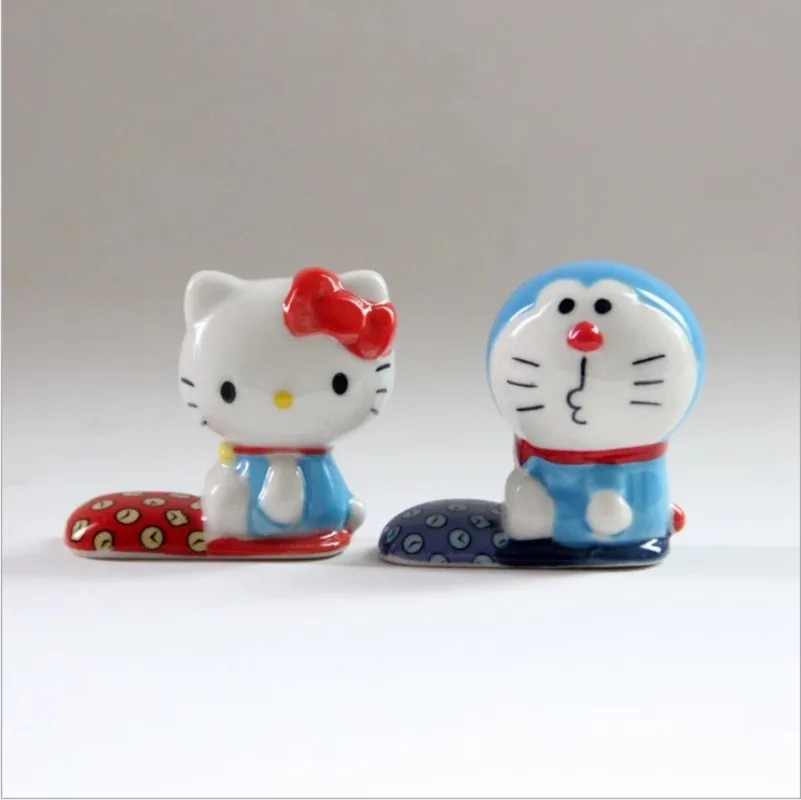 

Original Genuine Cute Kawaii Sanrio Hello Kitty Doraemon Ceramic Animal Cat Mini Desktop Decor Ornament Creative Gift