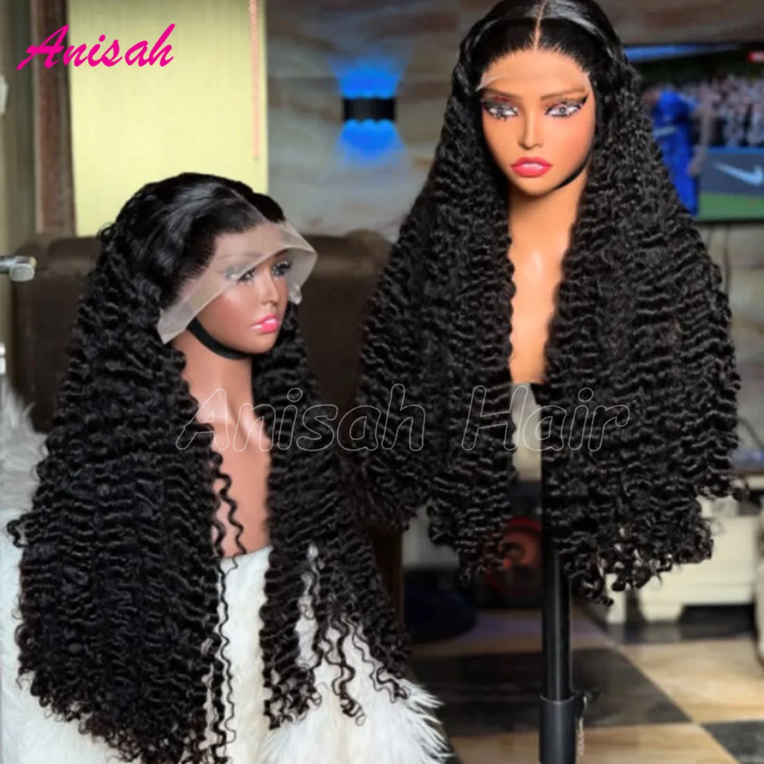 

100% Vietnamese Human Hair Wigs Super Double Drawn Lace Closure Glueless Wigs Burmese Curly Lace Front Human Hair Wig for Women