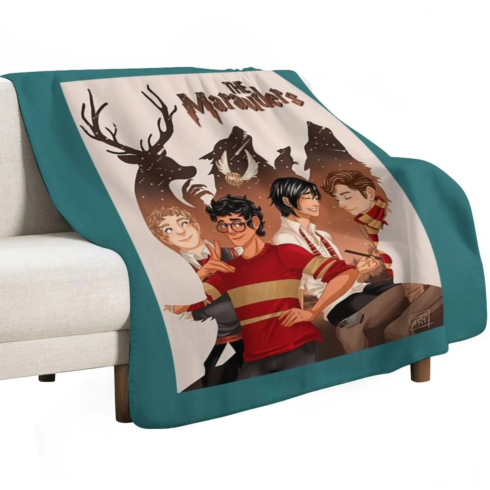 Marauders Throw Blanket Travel Size Cozy Blanket for Plane Train