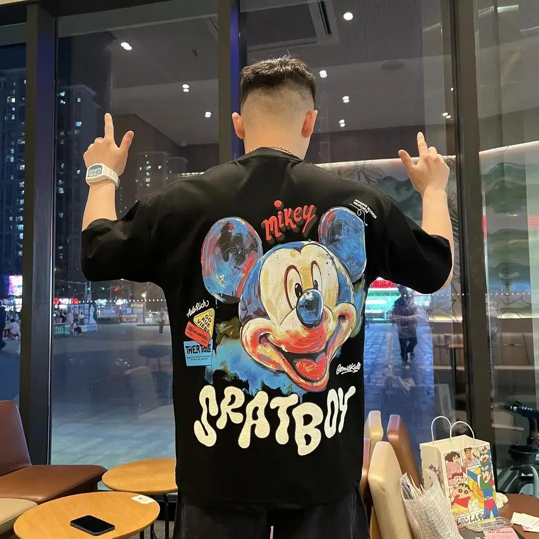 

Новинка 2024 года, модная модная футболка из чистого хлопка для отдыха в стиле ретро, уличный студенческий стиль, Y2K, Harajuku, сексуальный стиль