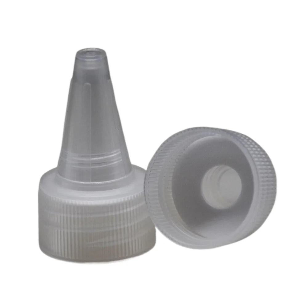 20 pz 28mm Copertura Trasparente In Plastica Twist Off Caps Coperchi di Ricambio per Colla Pigmento Spremere Bottiglie Compatibile con 28-410 Filettature