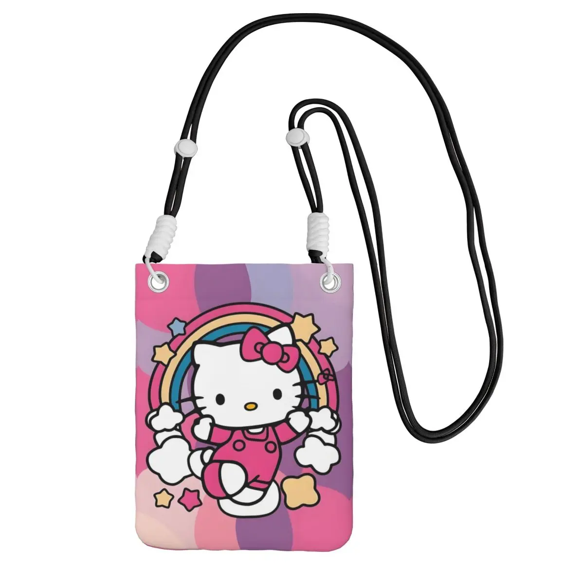 

Custom Hello Kitty Carry A Mobile Phone Bag Diagonally Women Men Cool Cute Cat Mobile Phone Bag for Traveling Phone Money Pouch