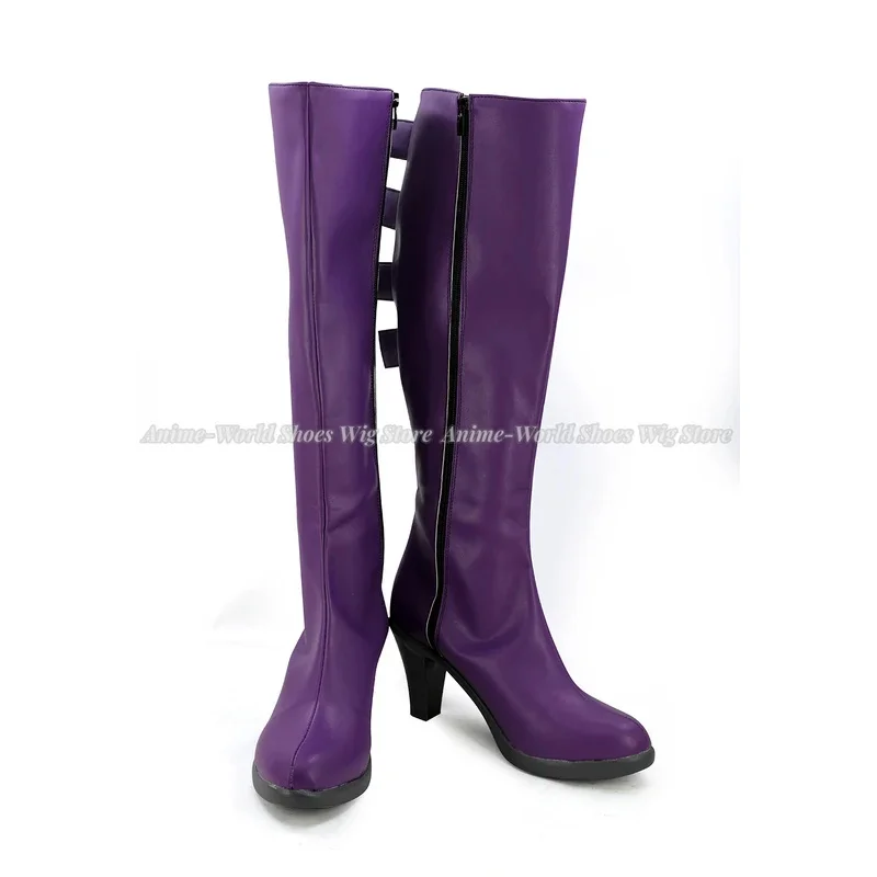 Cornelia Hale Shoes Cosplay W.i.t.c.h Witch Cornelia Hale Cosplay Purple Boots High Heel Shoes Custom Made Any Size