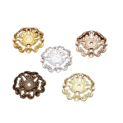 BoYuTe Factory Supply Filigree Flower Plate Brass Material Handmade DIY Jewelry Accessories