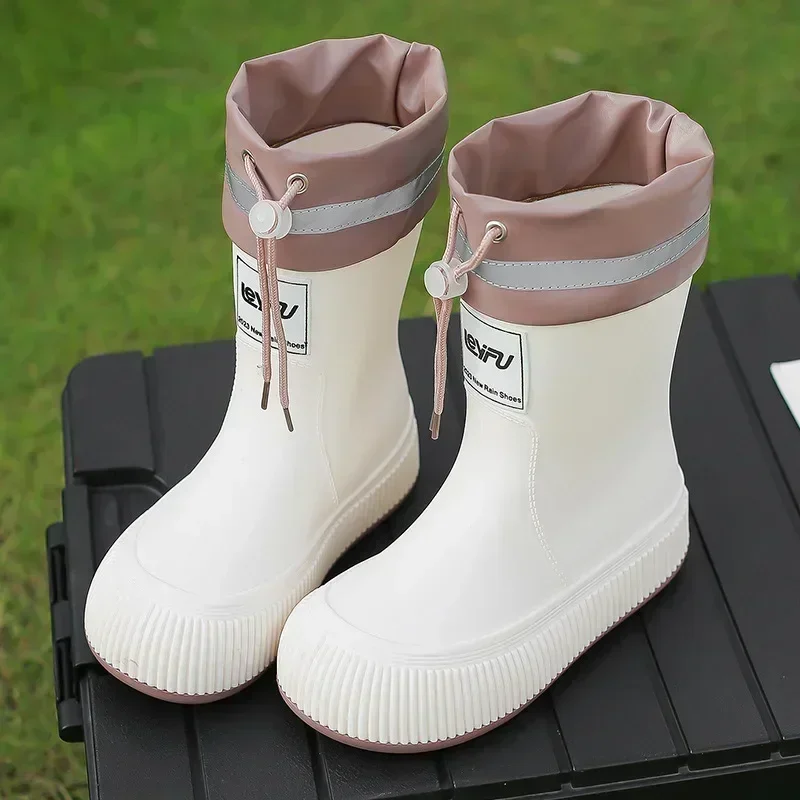 

Rain Boots Women Anti Slip Trend Lightweight Soft Rain Shoes Outdoor Fishing Thick Sole Waterproof Shoes Fashion Comfy 2024