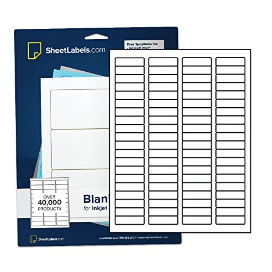 

Return Address Labels from SheetLabels.com 1-3/4" x 1/2" Laser or Inkjet Printable Easy to Peel - 100 Sheets