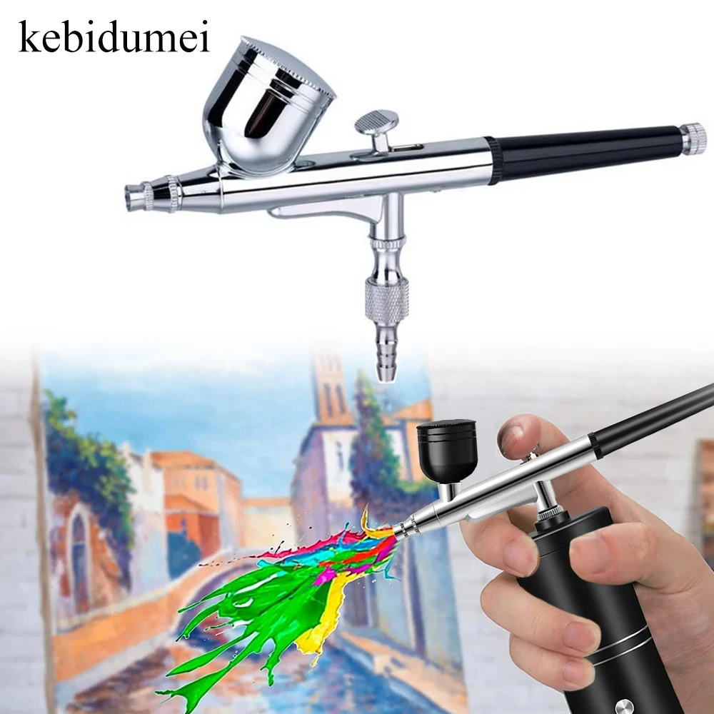 0.3mm Dual Action Airbrush Spray Gun Airless Air Gravity Model Feed Spray Gun For Body Painting and Model Painting Nail Tool