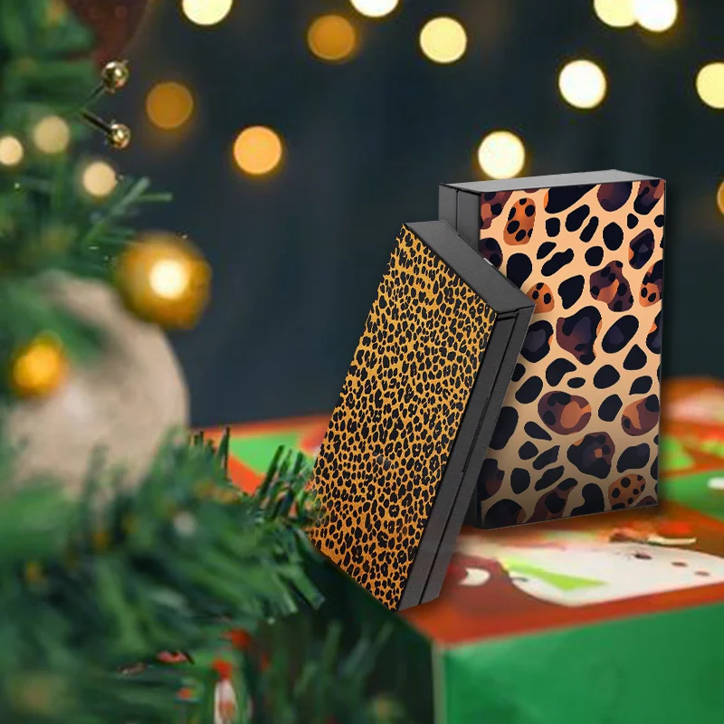 Slim Aluminum Cigarette Case - Elegant Pocket Box for Cigarettes with Creative Leopard Print Stylish Storage Box for Men & Women