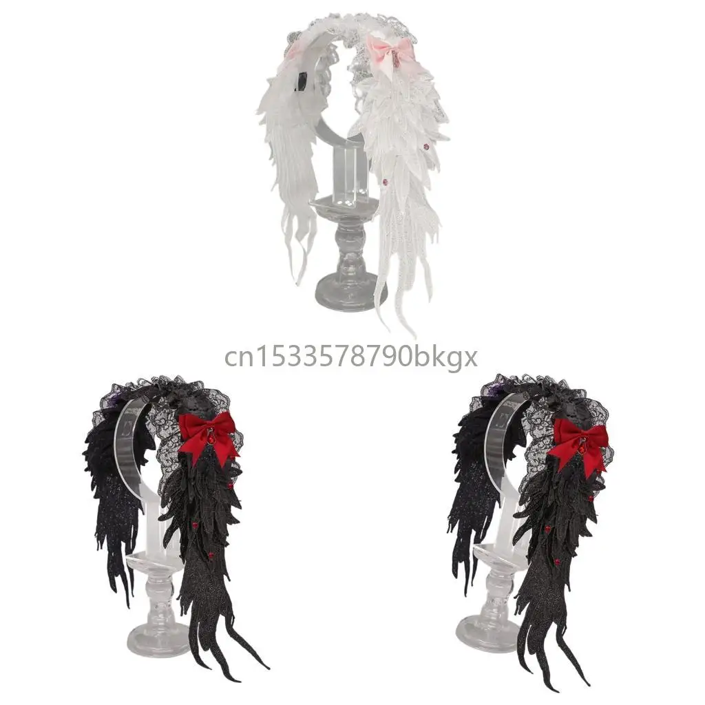 

Punk Angel Wing Hairband Roleplay Costume Hairband Party Hair Styling Accessory J78E