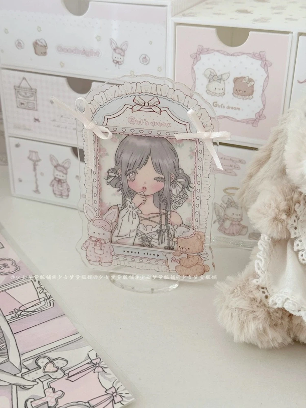 

Cartoon Acrylic Photocard Frame Display Holder Cute Photo Poster Stand Ins Sweet Desktop Decoration