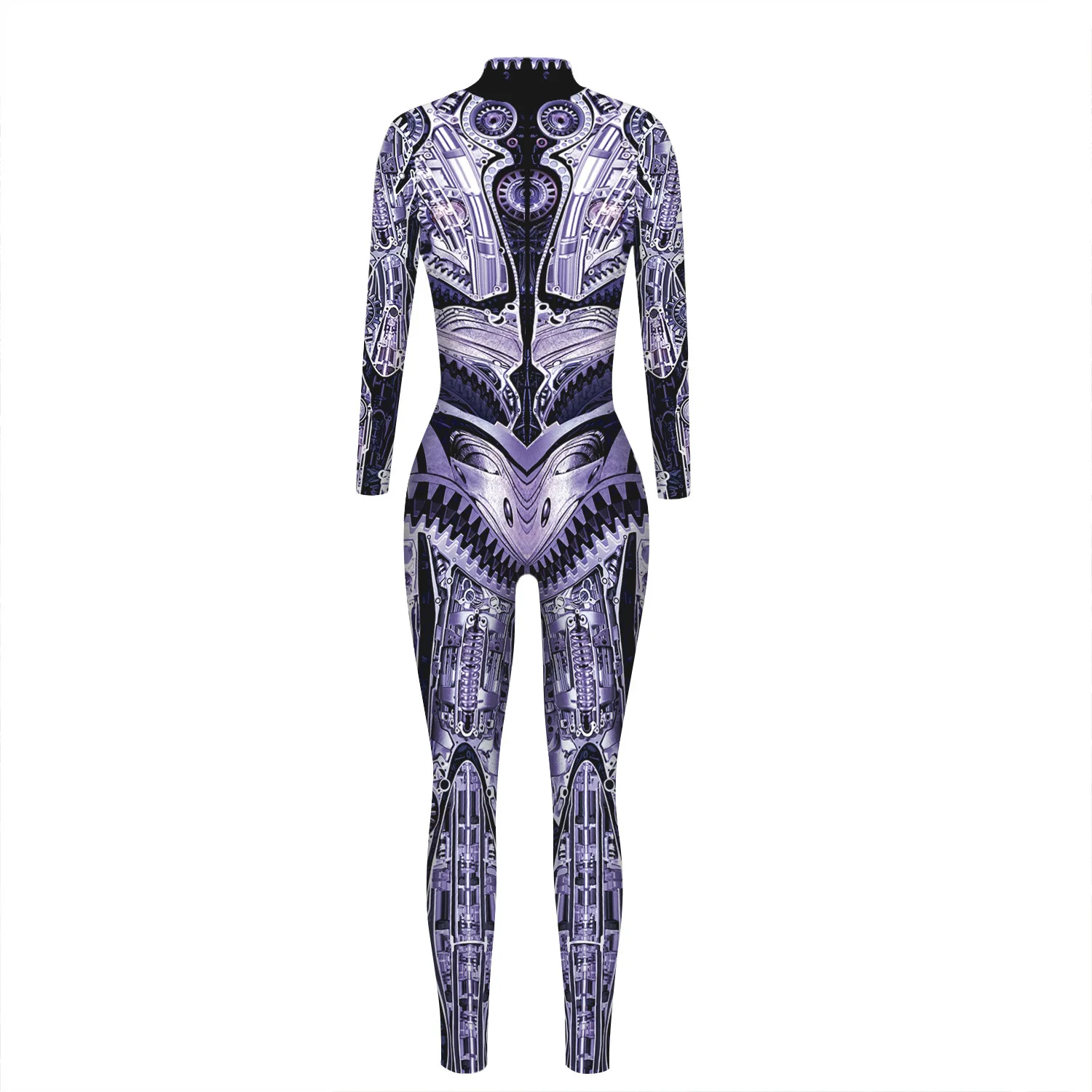 Mechanischer Roboter Punk Jumpsuit Catsuit Sexy Damen Cosplay Kostüme Zentai Performance Halloween Weihnachtsfeier Bodysuit – Detail 26