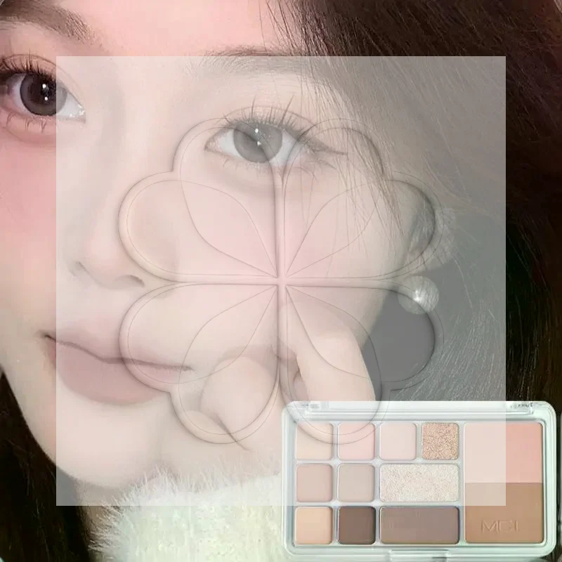 12-Color Multi-Purpose Palette Perfect Ideal For Light Everyday Makeup Contouring Blush And Eyeshadow Long-lasting Eye Makeup