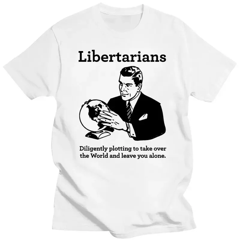 2024 New The Libertarian Plot White T-Shirt 100% Cotton CafePress  men clothing graphic oversized t shirt  streetwear  harajuku