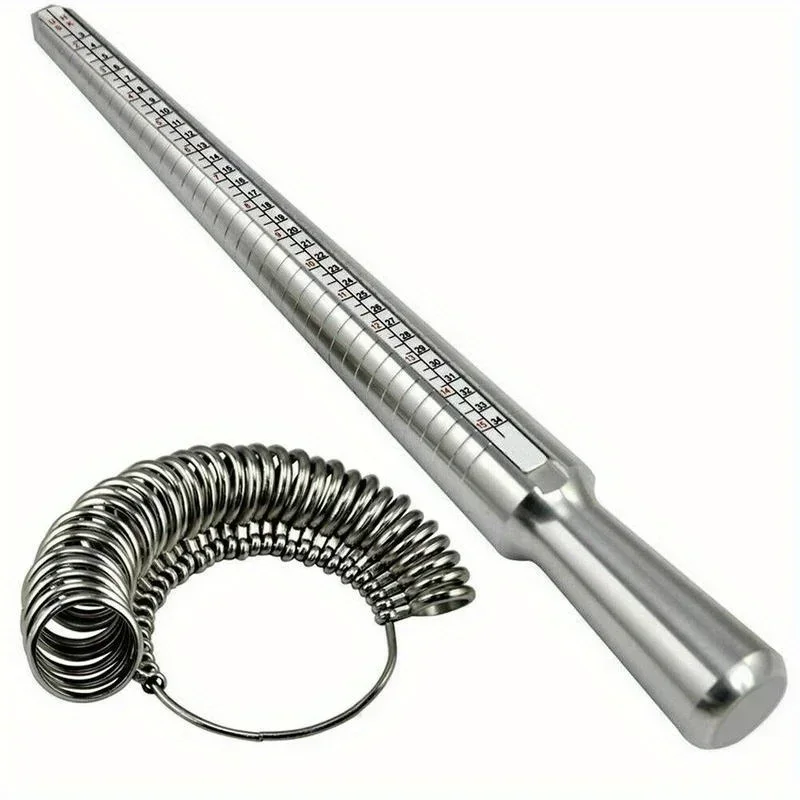 1PC Metal Ring Sizer Tool Professional Finger Size Measurer with HK/US/EU Standards for Jewelry Making, Precision  Accessories