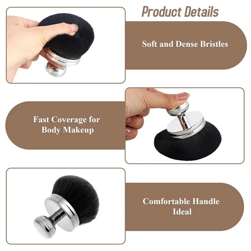 توفر فرشاة المكياج B47B للمزيج البرونزي، أداة توزيع الظهر ذاتية الصنع، تطبيقًا غير مشطًا بدون خط فرشاة