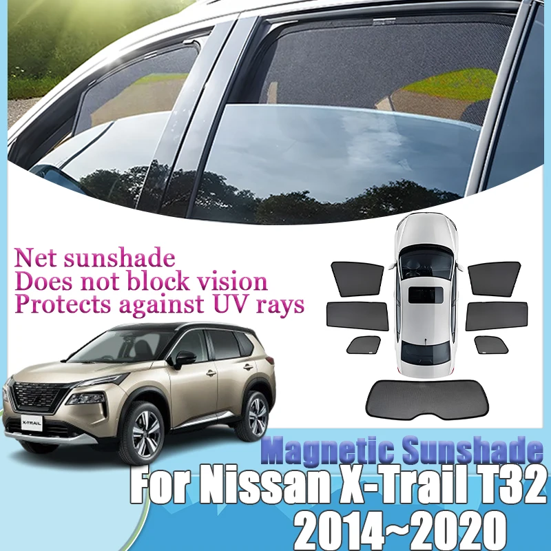 

Магнитный солнцезащитный козырек для Nissan X-Trail Rogue T32 2014-2020, анти-УФ-защита от солнца, автомобильный козырек, инструменты, теплоизоляция, автоаксессуары
