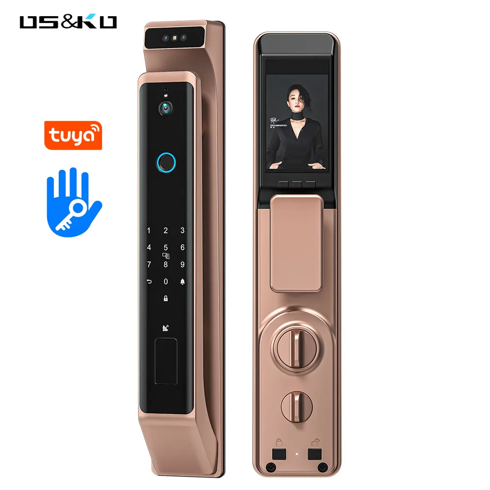 Face Recognition Locks Front Electric Lock Fingerprint Keyless Smart Digital Home Door Lock Box Security Smart Keys