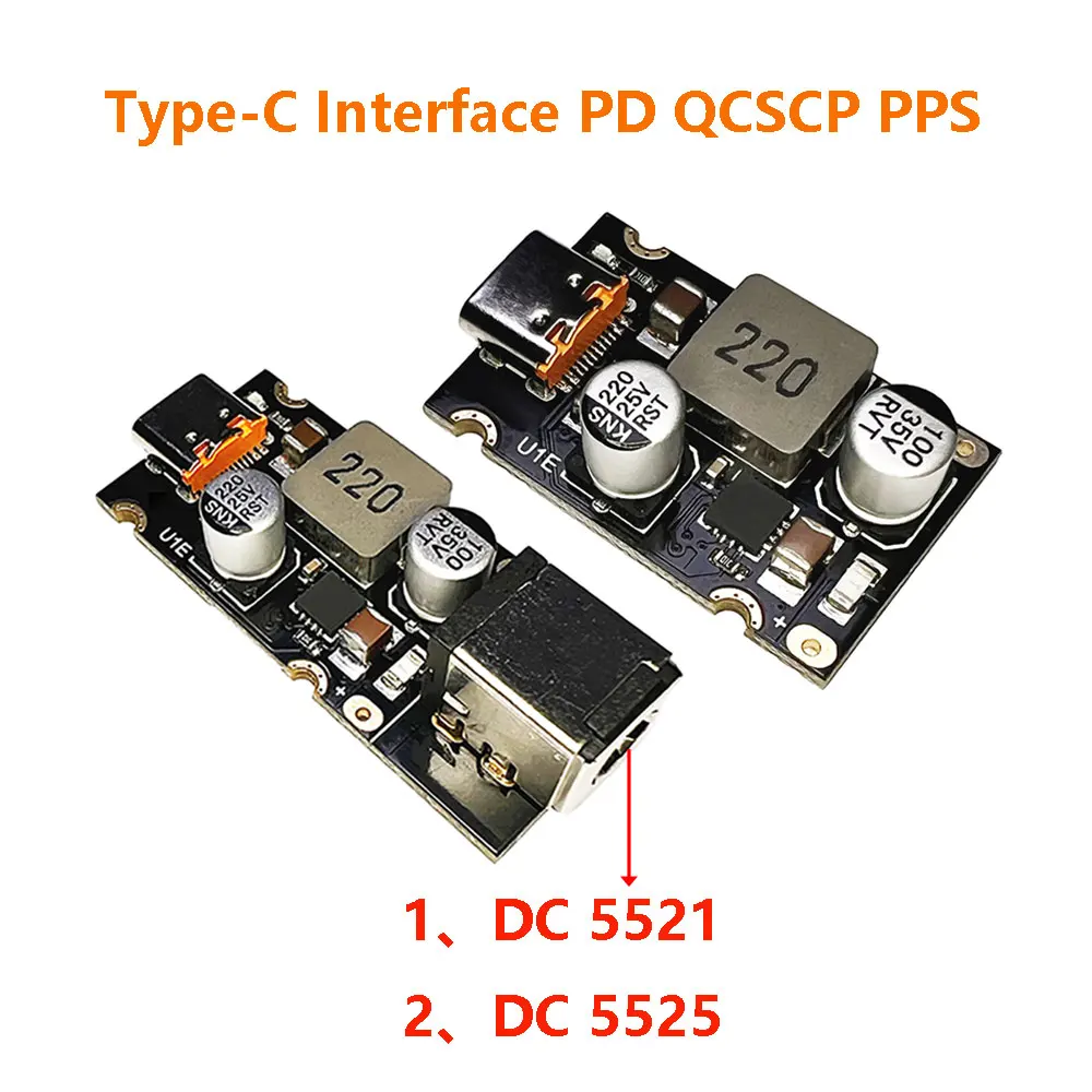 1 szt. Szybkiego moduł ładowania interfejsu PD65W typu C PD3.1 PPS szybkie ładowanie QC3.0 SCP PD szybkie ładowanie pełnego protokołu moduł ładowarki