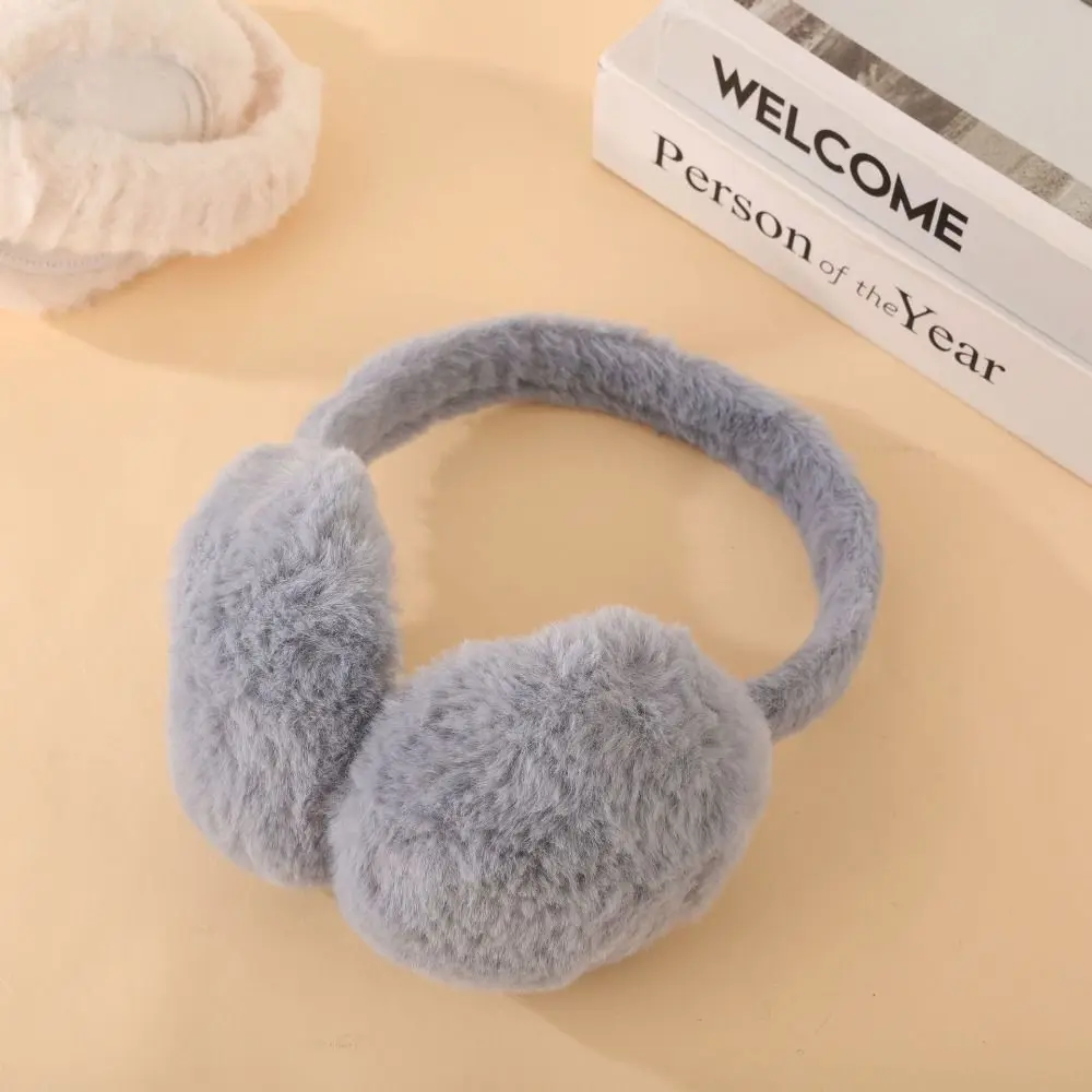 Soft Foldable Earmuffs Winter Warm Ear Protection Fluffy Earflaps Antifreeze Thickened Faux Fur Ear-Muffs For Women Men Outdoor