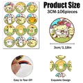 label 3CM-106pcs