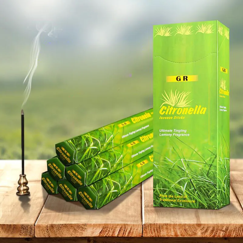 India Imported Stick Incense Aroma Burner Aromatherpay Incense Citronela Flavor Smells for Indoor Yoga Supply Fragrance Item