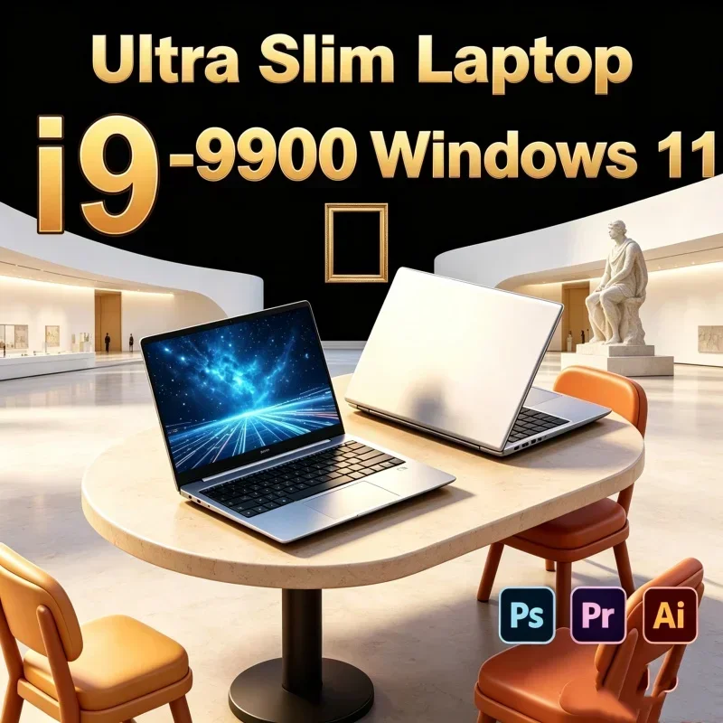 Laptop Intel I9-9900 Windows 11 14.1 Inch Energy-saving Notebook Computer Gamer 16GB RAM 1TB 2TB SSD PC Gaming Office