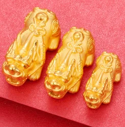100% 24k pure gold jewelry real gold 999 pixiu fine gold charms 0.5g-3.5g/pc gold accessories