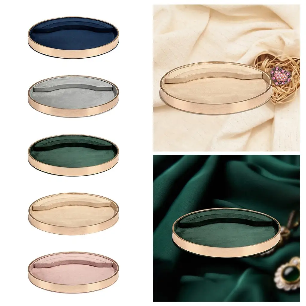 

Luxury Jewelry Tray Velvet Jewelry Organizer Rings Watch Holder Showcase for