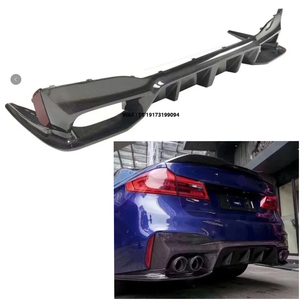 

Carbon Fiber 3D Style Rear Diffuser Splitters for 5 Series G30 Sports 2017-2025 Rear Bumper Diffuser Exterior Accessories