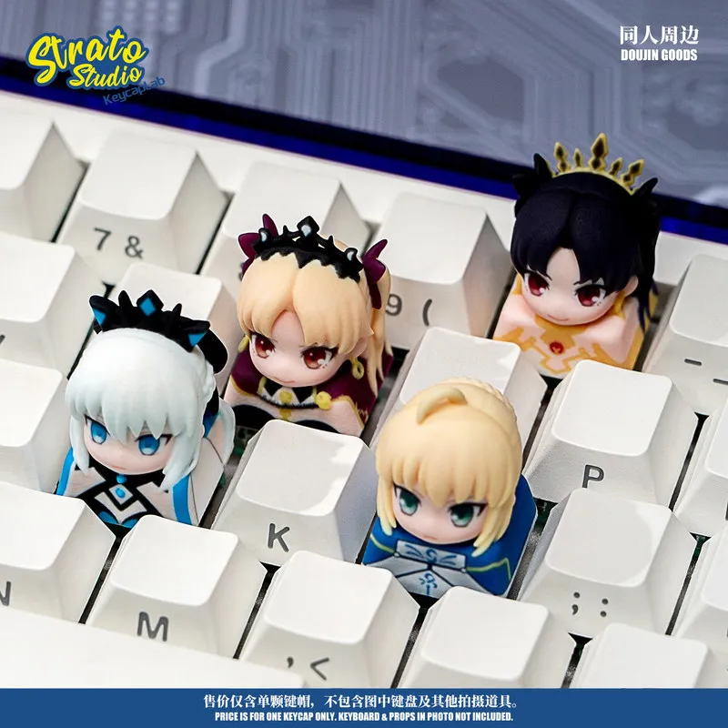 New In Stock Fate Grand Order Artoria Pendragon Le Fay Ereshkigal Ishtar Chibi Keycap For Mechanical Keyboard Vol.3 Fanmade